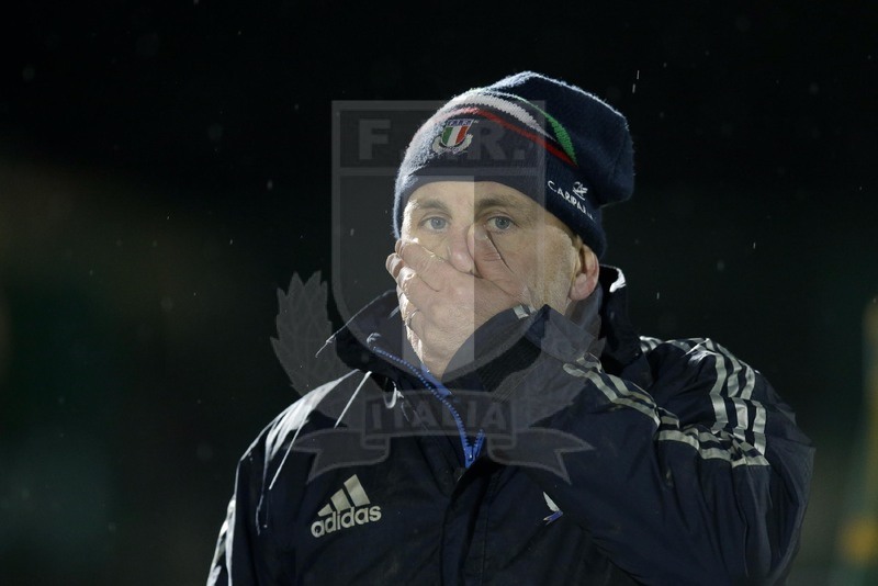 RBS 6 Nazioni U20 2015, Biella, Stadio Pozzo Lamarmora, 6-02-2015, Italia U20 v Irlanda U20 Alesandro Troncon. Foto: Roberto Bregani/Fotosportit.