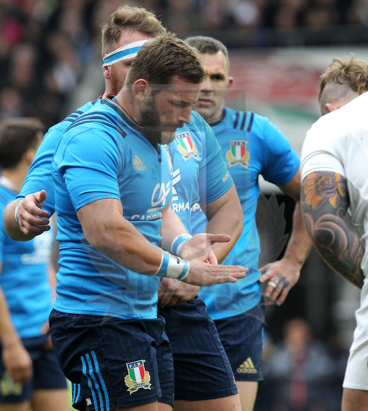 RBS Sei Nazioni 2017, Londra, Twickenham 26/02/2017, Inghilterra v Italia, Ornel Gega. Foto Daniele Resini/Fotosportit