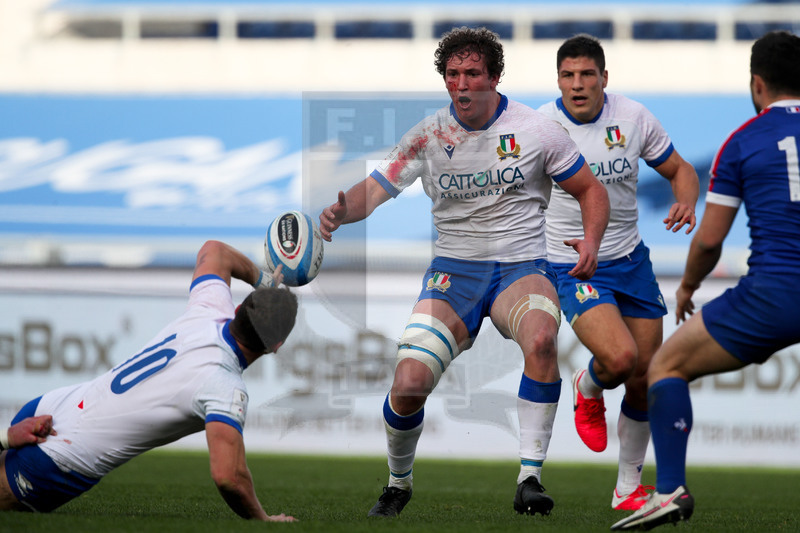 Guinness VI Nazioni 2021, Roma, Stadio Olimpico, 6/02/2021, Italia v Francia. Paolo Garbisi scarica l\