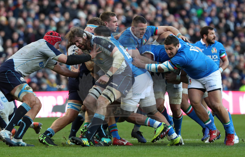 Guinness Sei Nazioni 2018, Round 1, Edimburgo, Murrayfield 02/02/2019, Scozia v Italia, drive dell\