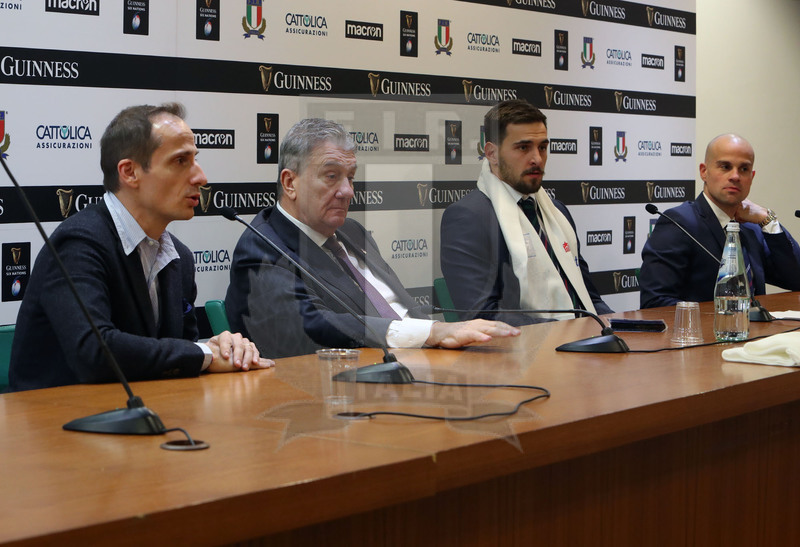 Roma, Stadio Olimpico 09/02/2019, conferenza stampa di presentazione e sigla dell’accordo Fir-Telethon,