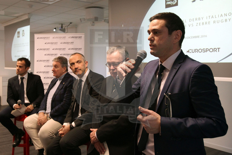 Milano, 19/12/2016, presentazione del derby fra Zebre e Benetton Treviso, l\