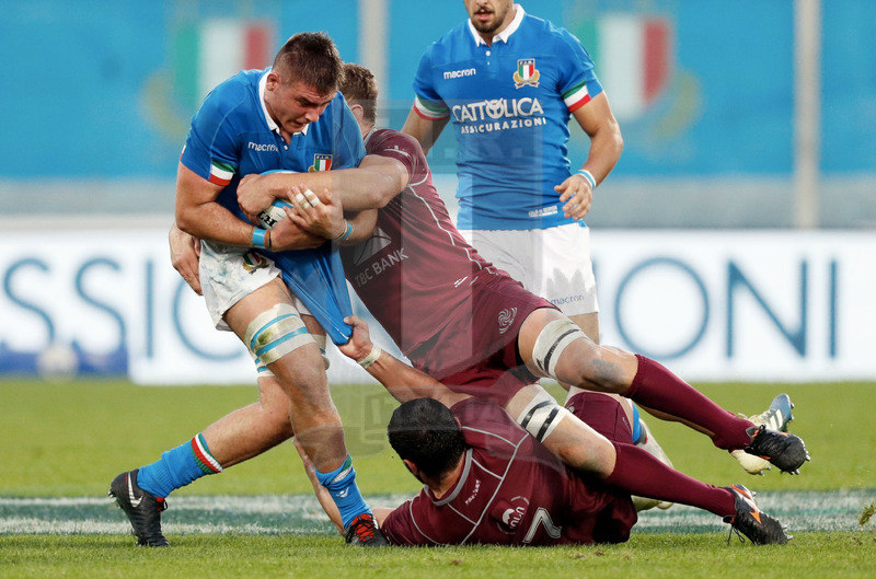 Cattolica Test Match 2018, Firenze, stadio Artemio Franchi 10/11/2018, Italia v Gorgia, Jake Polledri difende palla. Foto Daniele Resini/Fotosportit