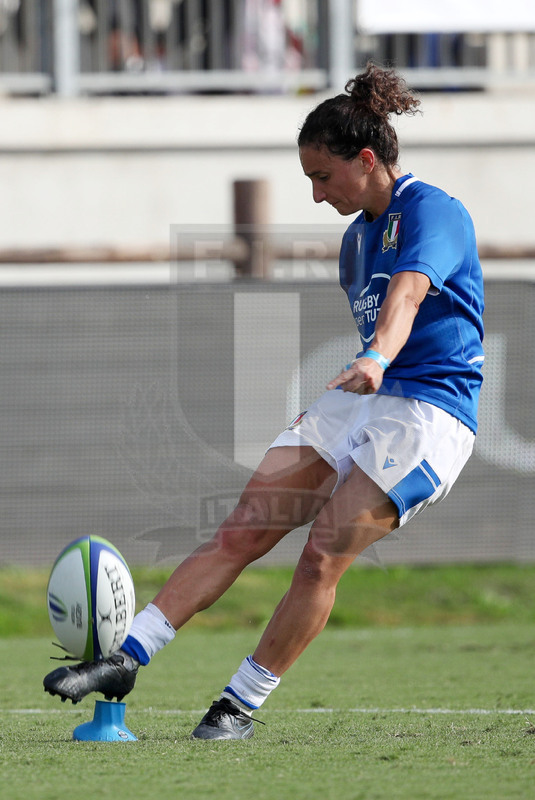 Rugby World Cup 2021 Women, Qualifier, Parma, stadio Lanfranchi 25/09/2021, Italia Donne v Spagna Donne, Michela Sillari al calcio piazzato. Foto Roberto Bregani/Fotosportit