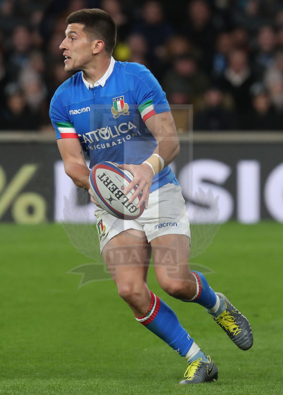 Guinness Sei Nazioni 2019, Round 4, Londra, Twickenham 09/03/2019, Inghilterra v Italia, Tommaso Allan. Foto Daniele Resini/Fotosportit