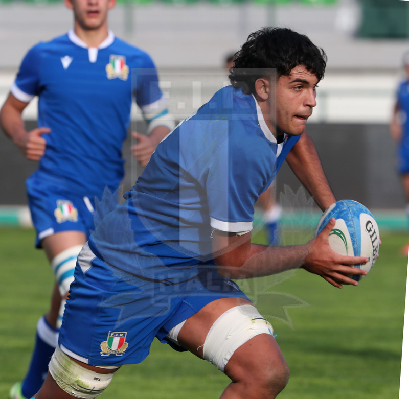 Test match U18, Trviso, stadio di Monigo, Italia U18 v Irlanda U18, Tommaso Ferrari. Foto Daniele Resini/Fotosportit