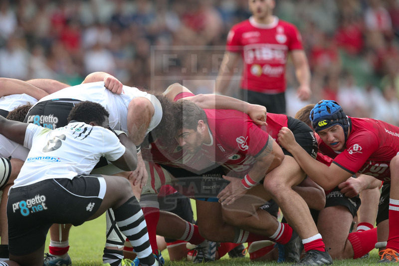 Rugby, Finale Serie A, Piacenza, Stadio Beltrametti, 9/06/2019, SITAV Lyons Piacenza v HSB Rugby Colorno. Mischia chiusa. Foto Roberto Bregani/Fotosportit.