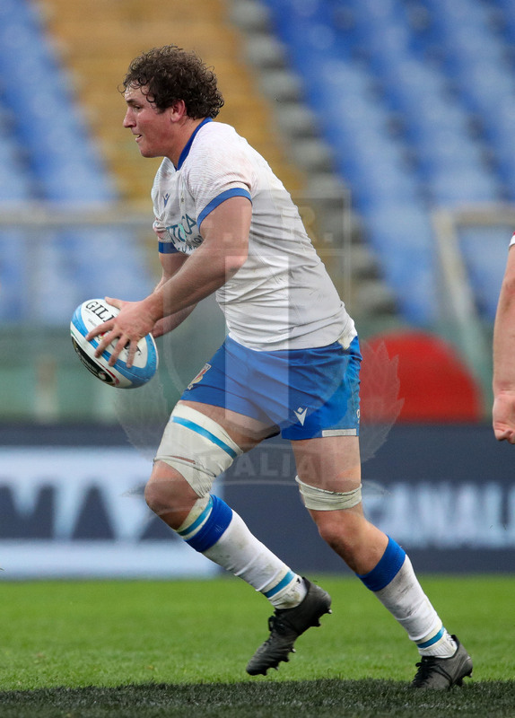 Guinness VI Nazioni 2021, Roma, Stadio Olimpico, 6/02/2021, Italia v Francia. Michele Lamaro. Foto Roberto Bregani/Fotosportit