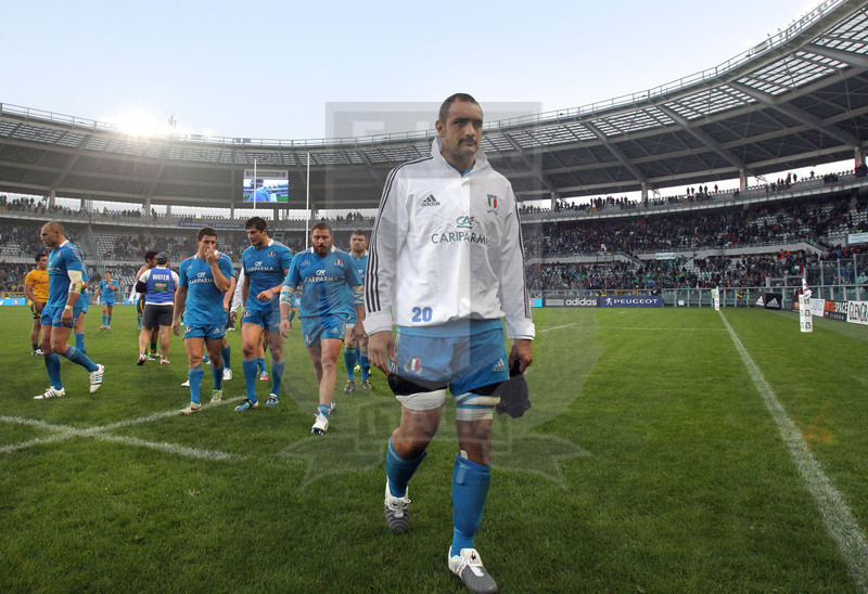 Cariparma test match 2013, Torino, stadio Olimpico, 9 novembre 2013, Italia v Australia, la delusione di Bortolami a fine match.