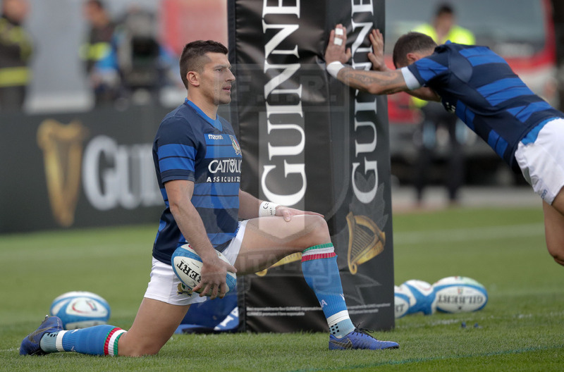 Guinness Sei Nazioni 2016, Round 2, Roma, Stadio Olimpico, 9/02/2019, Italia v Galles. Tommaso Allan durante il warm-up. Foto Roberto Bregani/Fotosportit