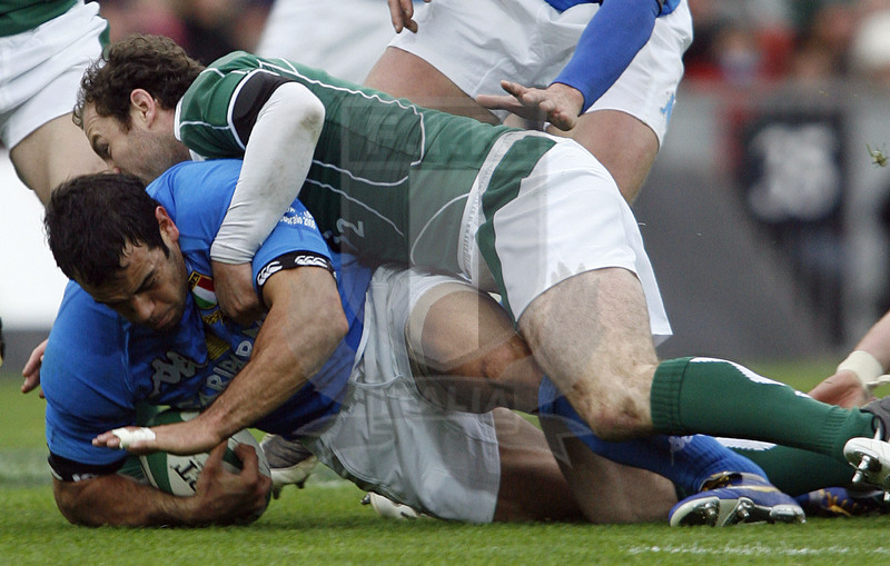 Rbs Sei Nazioni 2008, Dublino, Croke Park 02/02/2008, Irlanda v Italia, Foto Daniele Resini/Fotosportit