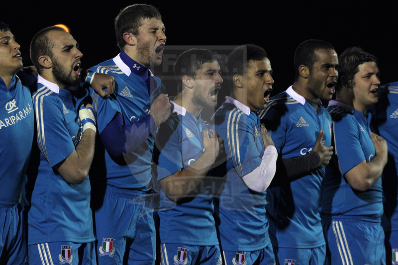 RBS 6 Nazioni 2013 Under 20, Galashiels, Netherdale 8-02-2013, Scozia U20 v Italia U20, gli Azzurri all\