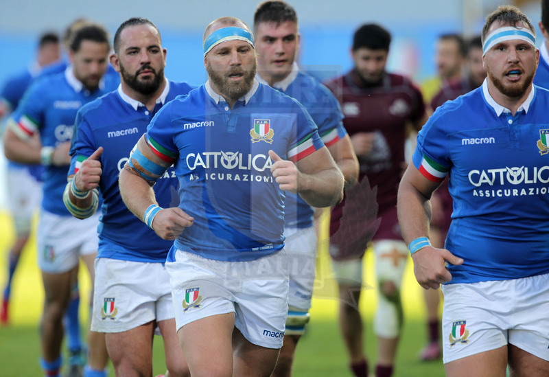 Cattolica Test Match 2018, Firenze, stadio Artemio Franchi 10/11/2018, Italia v Gorgia, Leo Ghiraldini con gli avanti azzurri. Foto Daniele Resini/Fotosportit