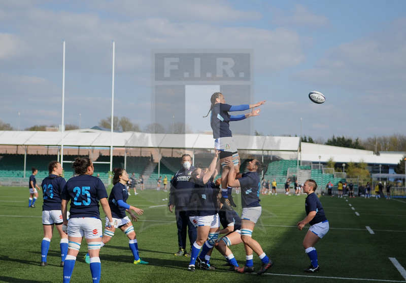 Guinness Sei Nazioni Donne 2021, Glasgow, Scoststoun Stadium 17/04/2021, Scozia Donne v Italia Donne, warm up. Foto David Gibson/Fotosportit
