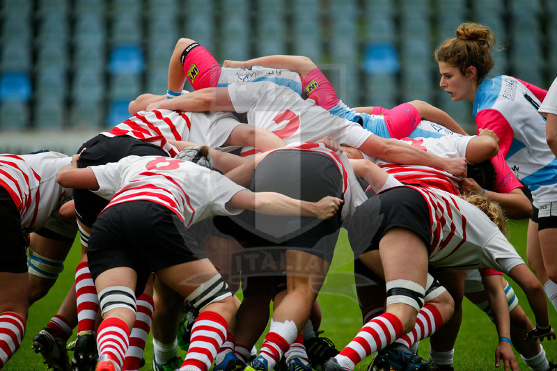 Finale Campionato Serie A Femminile Rugby 2014-2015, Parma, Stadio Lanfranchi, 23-05-2015, Monza Rugby 1949 v Valsugana Rugby Padova. Lotta in mischia chiusa. Foto Roberto Bregani.