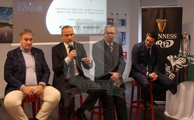 Milano, 19/12/2016, presentazione del derby fra Zebre e Benetton Treviso, l\