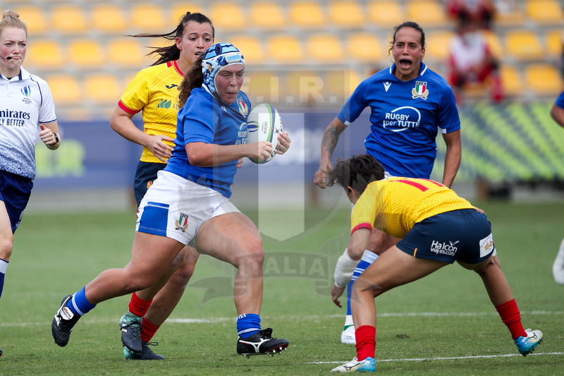 Rugby World Cup 2021 Women, Qualifier, Parma, stadio Lanfranchi 25/09/2021, Italia Donne v Spagna Donne, una carica di Gaia Maris. Foto Roberto Bregani/Fotosportit