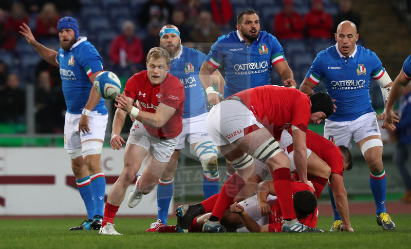 Guinness Sei Nazioni 2019, Round 2, Roma, Stadio Olimpico 09/02/2019, Italia v Galles, apertura di Aled Davies. Foto Daniele Resini/Fotosportit