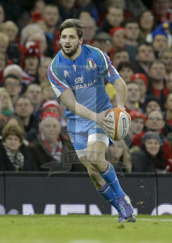 RBS 6 Nazioni 2014, Cardiff, Millennium Stadium, 1/02/2014, Galles v Italia. Angelo Esposito Foto Roberto Bregani/Fotosportit