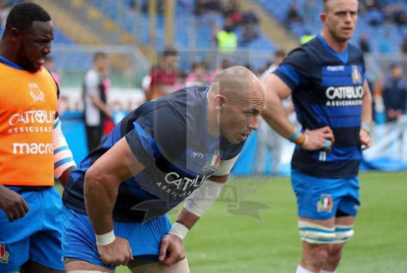 Guinness Sei Nazioni 2019, Round 5, Roma, Stadio Olimpico, 16/03/2019, Italia v Francia. Sergio Parisse durante il warm-up. Foto Roberto Bregani/Fotosportit