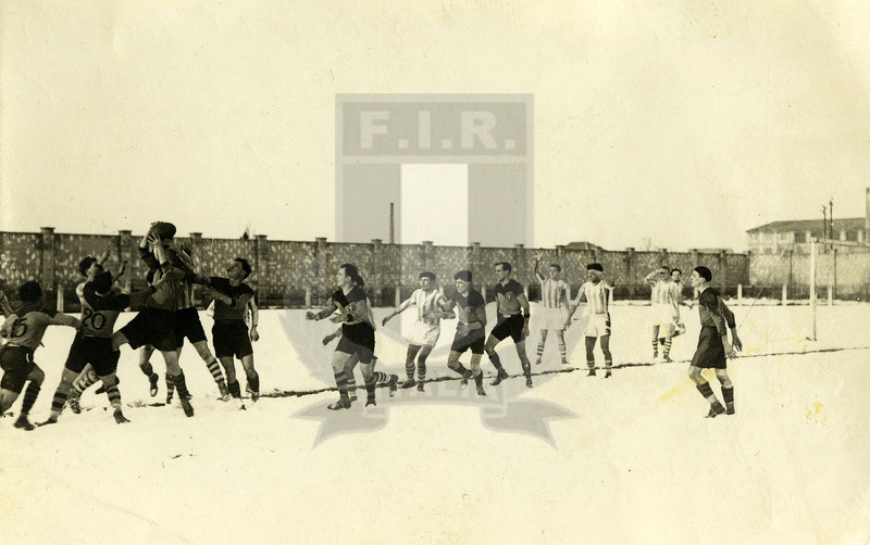 Campionato Nazionale 1934, Milano 21/01/1934, Amatori Milano v Guf Padova. Archivio Resini/Fondo Mondo del rugby