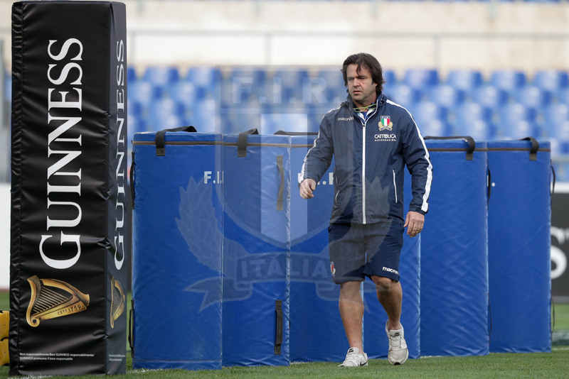 Guinness Sei Nazioni 2016, Round 2, Roma, Stadio Olimpico, 9/02/2019, Italia v Galles. Giovanni Sanguin durante il warm-up. Foto Roberto Bregani/Fotosportit