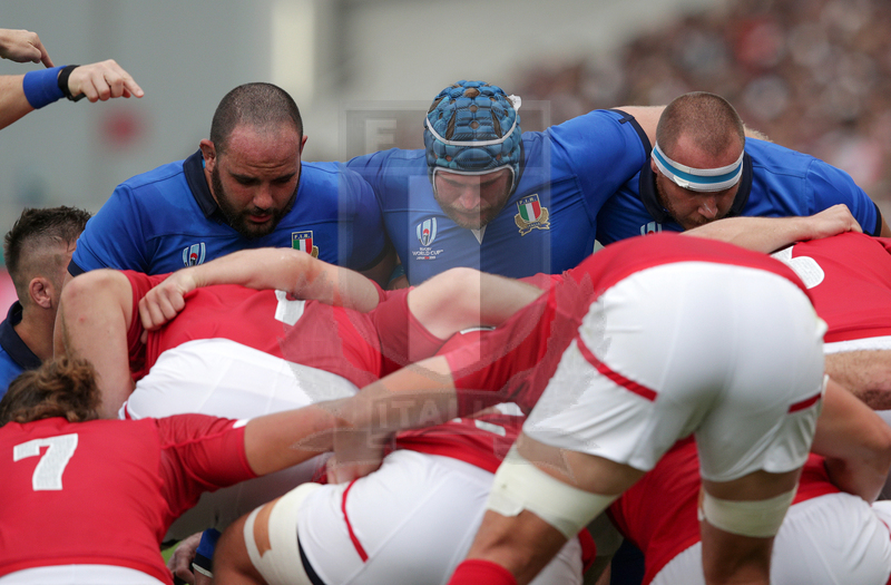 Rugby World Cup 2019 Giappone, Fukuoka, Fukuoka Hakatanomori Stadium 25/09/2019, Italia v Canada, la prima linea azzurra all\