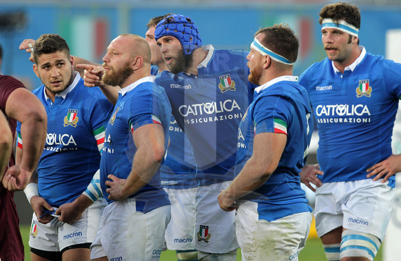 Cattolica Test Match 2018, Firenze, stadio Artemio Franchi 10/11/2018, Italia v Gorgia, Tommaso Allan gli avanti azzurri. Foto Daniele Resini/Fotosportit