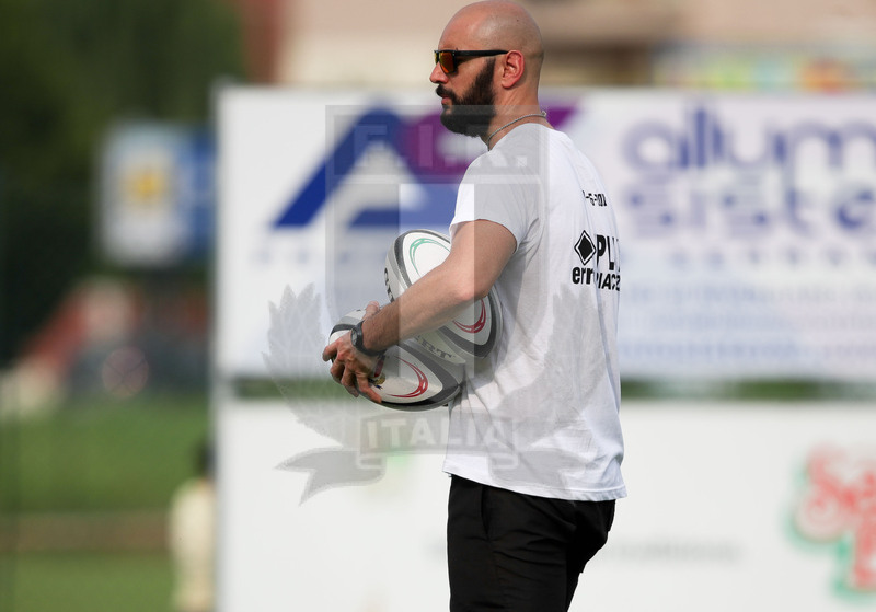 Rugby, Finale Serie A, Piacenza, Stadio Beltrametti, 9/06/2019, SITAV Lyons Piacenza v HSB Rugby Colorno. Il Capo allenatore del SITAV Lyons Piacenza, Emanuele Solari. Foto Roberto Bregani/Fotosportit.