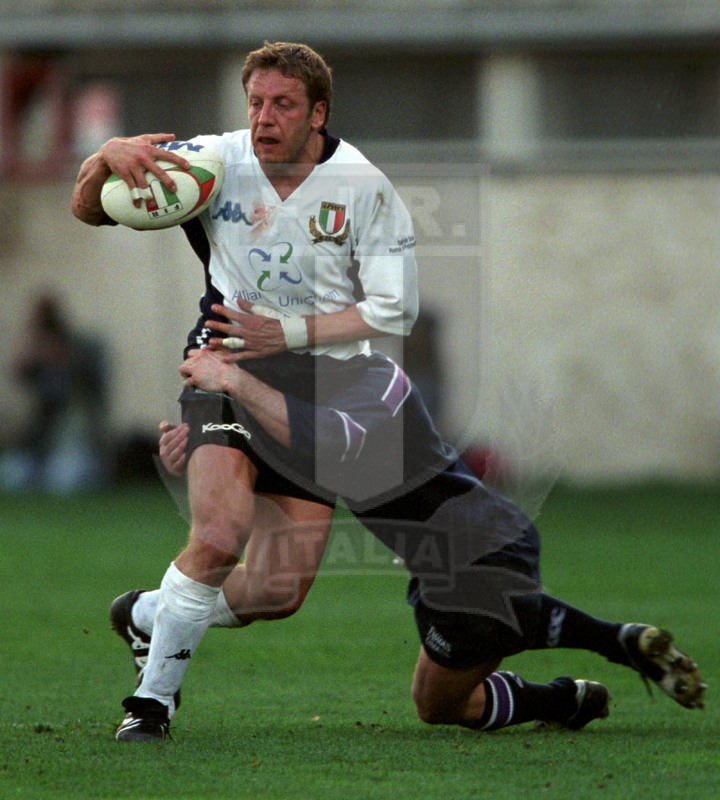 Rbs Sei Nazioni 2002, Roma, stadio Flaminio 16/02/2002, Italia v Scozia, Paolo Vaccari. Foto Daniele Resini/Fotosportit