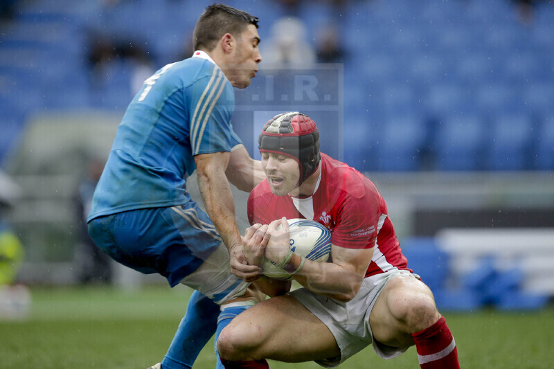 RBS 6 Nazioni 2013, Roma, Stadio Olimpico, 23-02-2013, Italia v Galles. Leight Halfpenny chiama un \