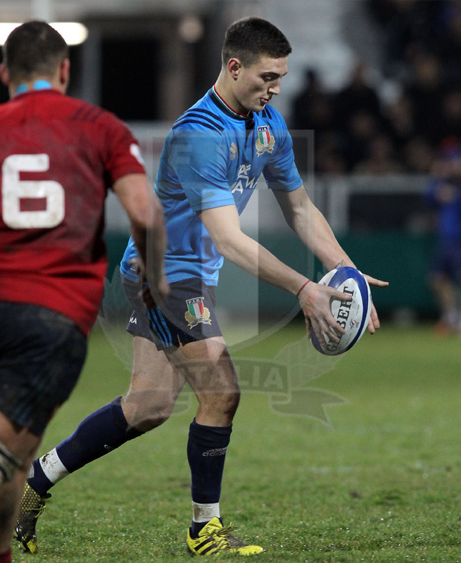 Rbs Sei Nazioni 2016 under 20, round 1, Nevers, Stade Du Pré Fleuri 05/02/2016, Francia U20 v Italia U20, Leonardo Mantelli. Foto Daniele Resini/Fotosportit