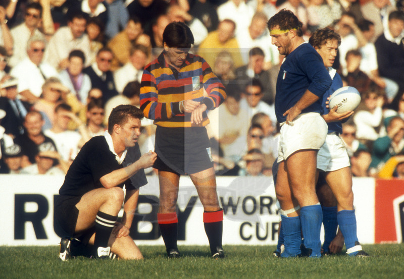 Rugby World Cup 1991, Pool 1, Leicester, Welfor Road 1310/1991, Italia v Nuova Zelanda, Foto Daniele Resini/Fotosportit