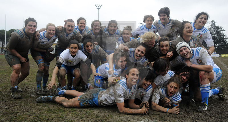 RBS Sei Nazioni Donne 2016, Round 3, Bologna, Stadio Pier Paolo Bonori 28/02/2016, Italia Donne v Scozia Donne, la festa delle Azzurre, Foto Max Pratelli / Fotosportit
