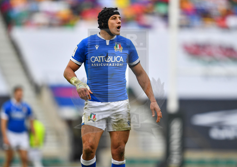 Guinness Sei Nazioni 2021, Round 2, Londra, Twickenham 13/02/2021, Inghilterra v Italia, Ignacio Brex. Foto Graig Thomas/Fotosportit