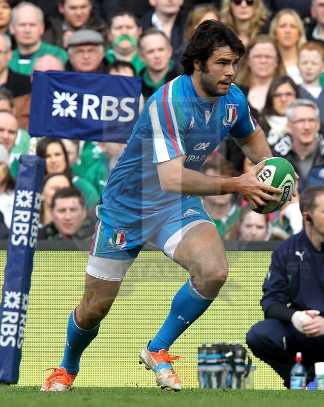 Rbs Sei Nazioni 2014, Dublino, Aviva Stadium, 08/03/2014, Irlanda v Italia, Luke McLean. Foto Daniele Resini/Fotosportit