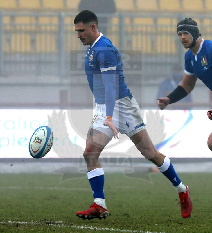 Test match, Parma, stadio Lanfranchi 18/12/2021, Italia Emergenti v Romania, Antonio Da Re al calcio tattico. Foto Daniele Resinii/Fotosportit