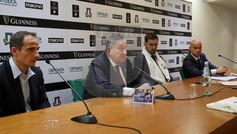 Roma, Stadio Olimpico 09/02/2019, conferenza stampa di presentazione e sigla dell’accordo Fir-Telethon, l\