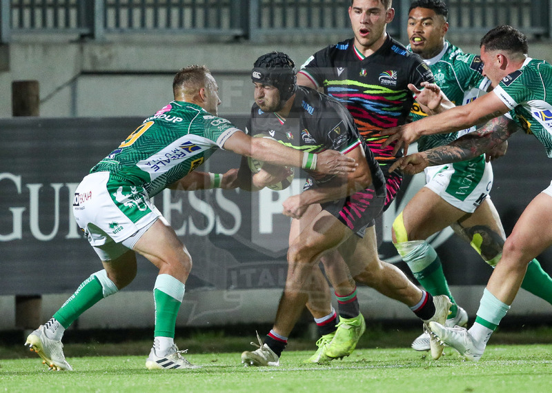 Guinness PRO14 Rainbow Cup 2020-2021, Parma, Stadio Lanfranchi, 7//05/2020, Zebre vs Benetton. Pierre Bruno contro Dewaldt Duvenage. Foto: Roberto Bregani/Fotosportit