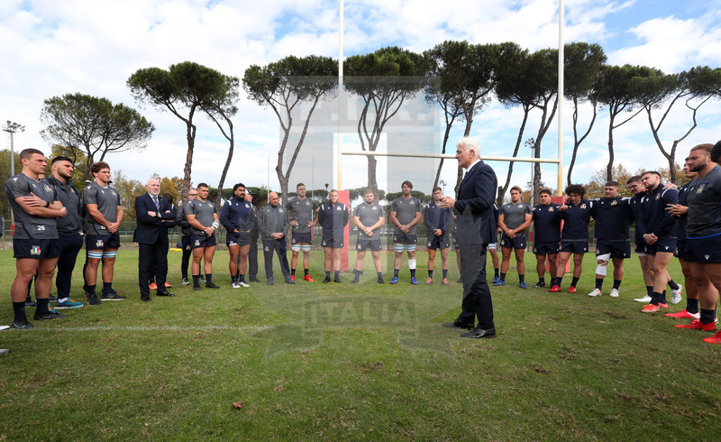 Autumn Nations Cup, Italia v Nuova Zelanda, Roma, Centro Coni Giulio Onesti 05/11/2021, team run della Nazionale Maggiore,