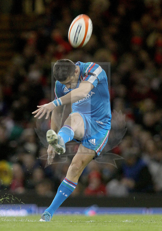 Sei Nazioni 2014, Cardiff. Millennium Stadium, 01/02/2014. Galles v Italia, Tommaso Allan. Foto Daniele Resini/Fotosportit