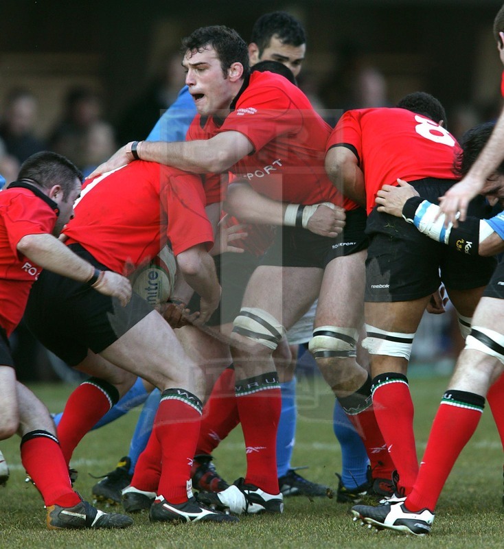 Sei Nazioni 2003, Roma, Stadio Flaminio 2003/02/15, Italia v Galles, un raggruppamento gallese con Robert Sidoli. Foto Daniele Resini/Fotosportit