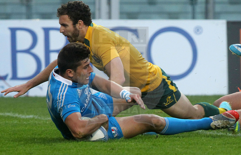 Cariparma test match 2013, Torino, stadio Olimpico, 9 novembre 2013, Italia v Australia, la meta di Tommaso Allan.