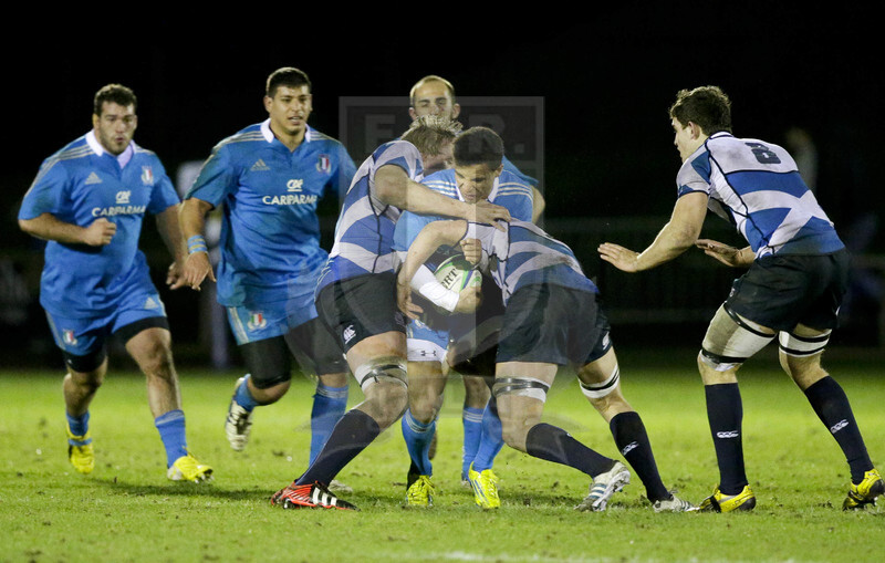RBS 6 Nazioni 2013 Under 20, Galashiels, Netherdale 8-02-2013, Scozia U20 v Italia U20, Odiete in percussione.