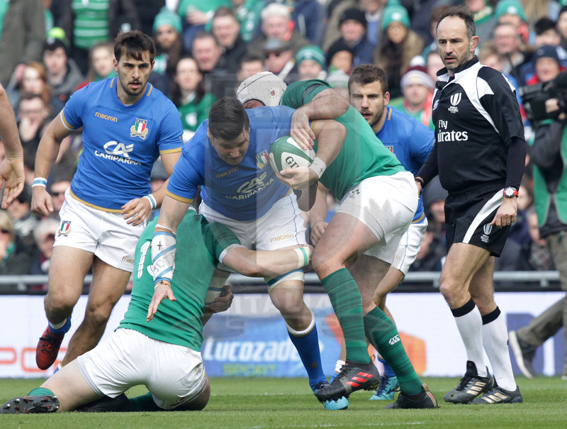 Natwest Sei Nazioni 2018, round 2, Dublino, Aviva Stadium 10/02/2018, Irlanda v Italia, Sebastian Negri. Foto Daniele Resini/Fotosportit