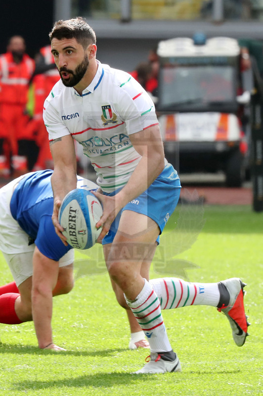 Guinness Sei Nazioni 2019, Round 5, Roma, stadio Olimpico 16/03/2019, Italia v Francia, Tito Tebaldi. Foto Daniele Resini/Fotosportit