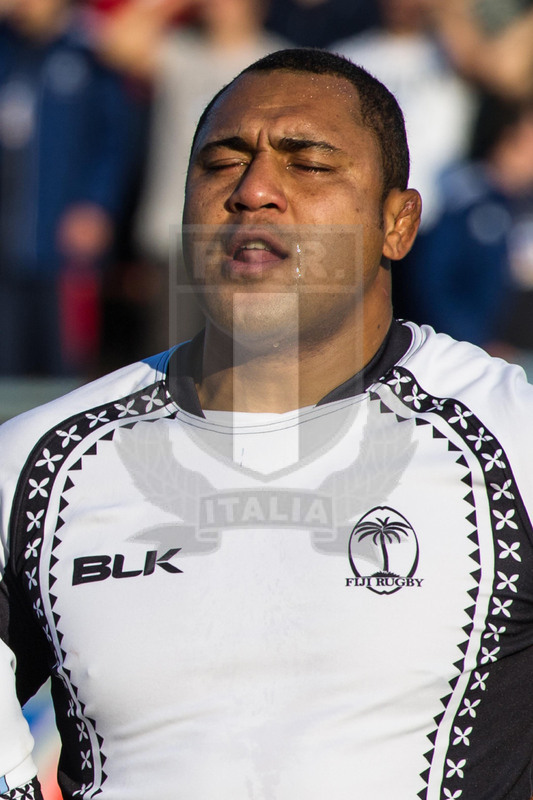 Cariparma Test Match 2013, Cremona, Stadio Zini, 16-11-2013, Italia v Fiji.Foto Elena Barbini. Le lacrime di Sisa Koyamaibole durante l\