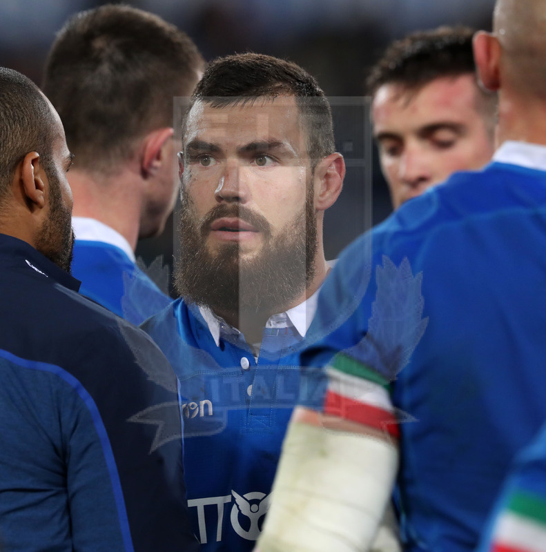 Guinness Sei Nazioni 2019, Round 2, Roma, Stadio Olimpico 09/02/2019, Italia v Galles, la delusione di Jayden Hayward a fine match. Foto Daniele Resini/Fotosportit