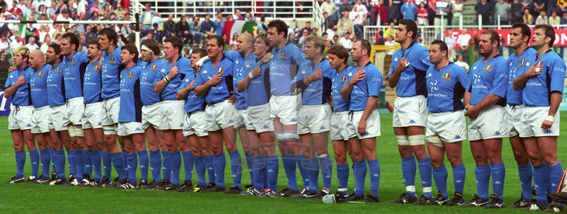 Rbs Sei Nazioni 2002, Roma, stadio Flaminio 07/04/2002, Italia v Inghilterra, Azzurri all\