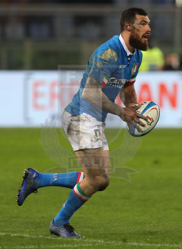 Guinness Sei Nazioni 2019, Round 2, Roma, Stadio Olimpico 09/02/2019, Italia v Galles, Jayden Hayward. Foto Daniele Resini/Fotosportit